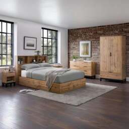 Bali Bookcase High Back Bed Frame - thumbnail 5