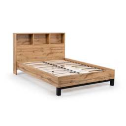 Bali Bookcase High Back Bed Frame - thumbnail 2