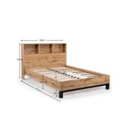 Bali Bookcase High Back Bed Frame - thumbnail 4
