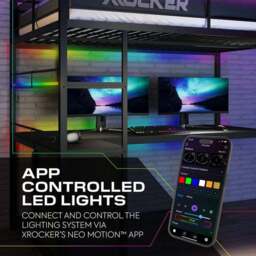 X Rocker BattleBunk XL RGB High Sleeper Bed with Corner Desk - thumbnail 6