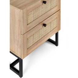 Hollis 2 Drawer Bedside Table, Oak - thumbnail 5