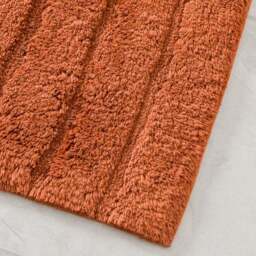 Luxury Cotton Textured Stripe Bath Mat - thumbnail 2
