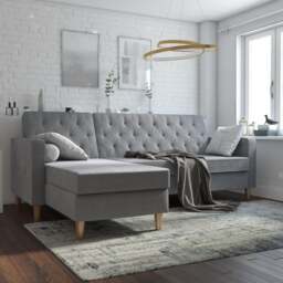 Cosmo Living Liberty Chenille Corner Chaise Futon - thumbnail 1