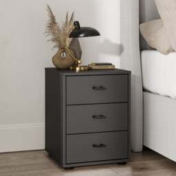 Wiemann Kahla Matt 3 Drawer Bedside Table - thumbnail 1