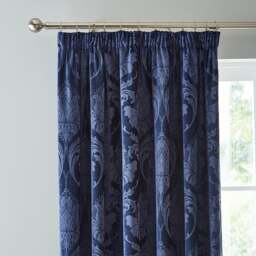 Zahra Chenille Jacquard Pencil Pleat Curtains - thumbnail 1