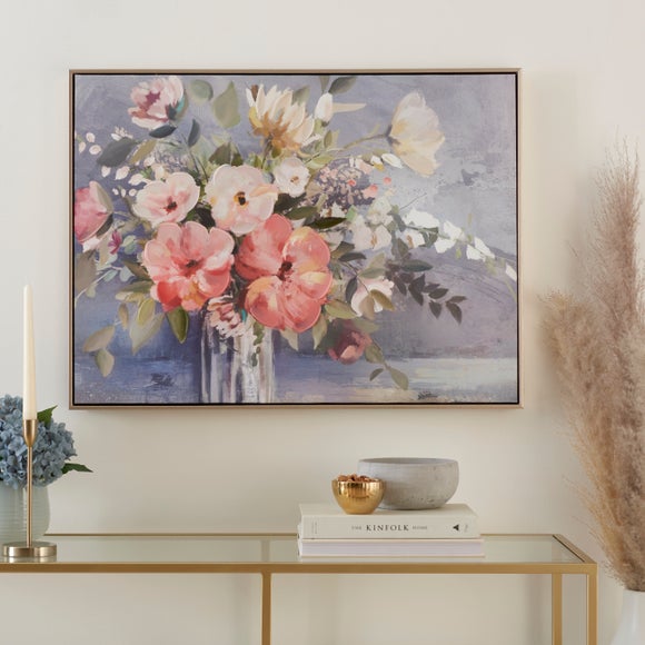 Watercolour Floral Framed Canvas - image 1