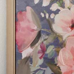 Watercolour Floral Framed Canvas - thumbnail 2