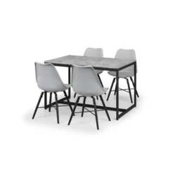 Staten 4 Seater Rectangular Dining Table with 4 Kari Chairs - thumbnail 2