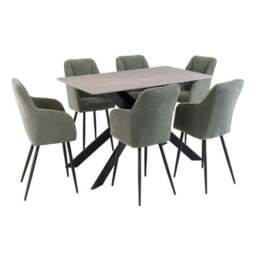 Camilla 6 Seater Dining Table, Sintered Stone - thumbnail 5