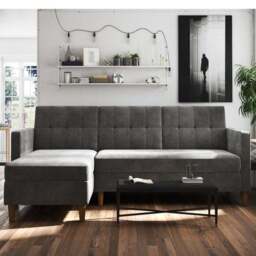 Hartford Chenille Corner Double Sofa Bed - thumbnail 2