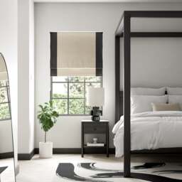 Luna Bordered Easy Chain Blackout Roman Blind - thumbnail 1