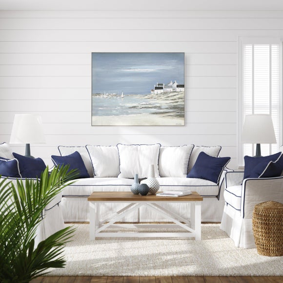 Calm Harbour by Anthony Waller Framed Canvas