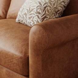 Maeve Compact Faux Leather 3 Seater Sofa - thumbnail 4