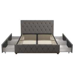 Cosmo Living Elizabeth Bed Frame, Linen - thumbnail 5
