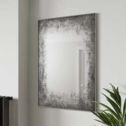 Distressed Edge Rectangle Overmantel Wall Mirror - thumbnail 1