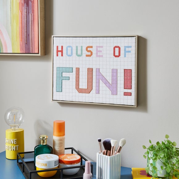 House of Fun Embroidered Wall Art - image 1