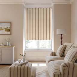 Folkstone Stripe Fire Retardant Blackout Made to Measure Roller Blind - thumbnail 1