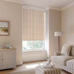 Folkstone Stripe Fire Retardant Blackout Made to Measure Roller Blind - thumbnail 3