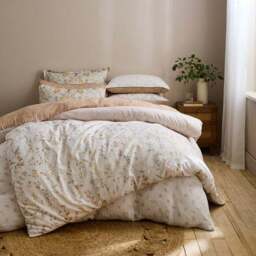 Cotton Muslin Sprig Floral Duvet Cover & Pillowcase Set - thumbnail 4