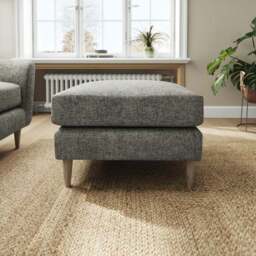 Sven Chunky Chenille Footstool - thumbnail 2