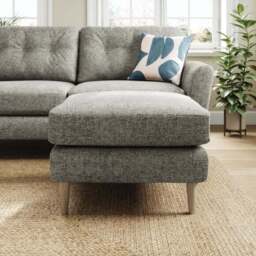 Sven Chunky Chenille Footstool - thumbnail 3