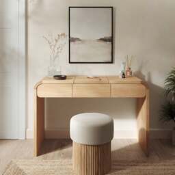 Bennett 2 Drawer Dressing Table with Mirror - thumbnail 1