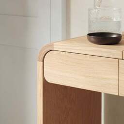 Bennett 2 Drawer Dressing Table with Mirror - thumbnail 3
