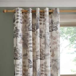 Watercolour Trees Eyelet Curtains - thumbnail 1