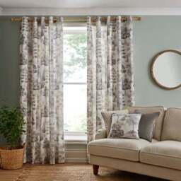 Watercolour Trees Eyelet Curtains - thumbnail 2