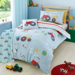 Farmyard Animal Single Duvet Cover & Pillowcase Set - thumbnail 1