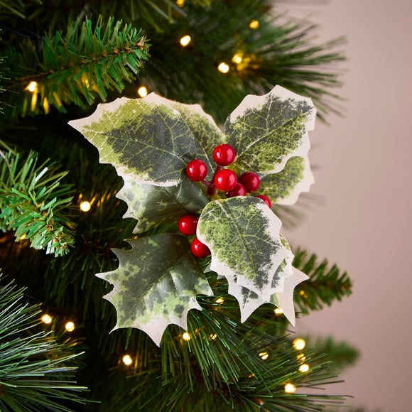 Variegated Holly Pick Tree Decoration - image 1