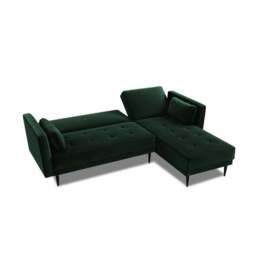 Selassi Velvet 3 Seater Corner Sofa Bed - thumbnail 4