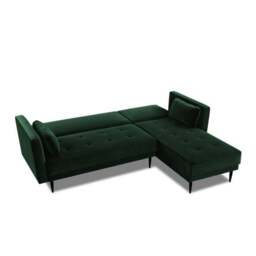 Selassi Velvet 3 Seater Corner Sofa Bed - thumbnail 6