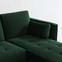 Selassi Velvet 3 Seater Corner Sofa Bed - thumbnail 3