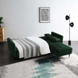 Selassi Velvet 3 Seater Corner Sofa Bed - thumbnail 2