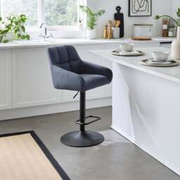 Jase Adjustable Height Barstool, Faux Leather