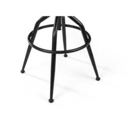 Barbican Adjustable Height Bar Stool, Brown Faux Leather - thumbnail 5