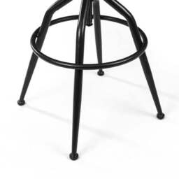 Barbican Adjustable Height Bar Stool, Brown Faux Leather - thumbnail 4