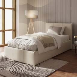 Side Lift Ottoman Bed Frame, Fabric - thumbnail 1