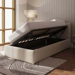 Side Lift Ottoman Bed Frame, Fabric - thumbnail 2