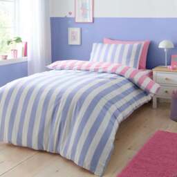 Bold Stripe Cotton Duvet Cover and Pillowcase Set - thumbnail 2