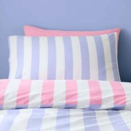 Bold Stripe Cotton Duvet Cover and Pillowcase Set - thumbnail 4