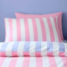 Bold Stripe Cotton Duvet Cover and Pillowcase Set - thumbnail 3