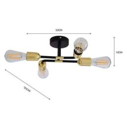 Kacy 4 Light Flush Ceiling Light - thumbnail 5