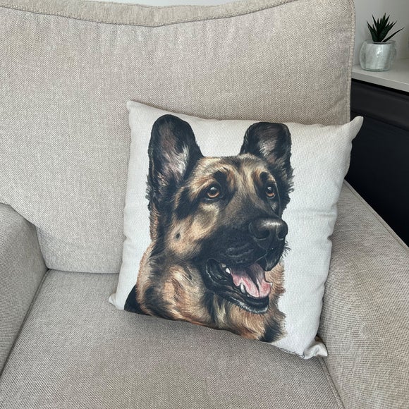 Christine Varley German Shepard Square Cushion - image 1