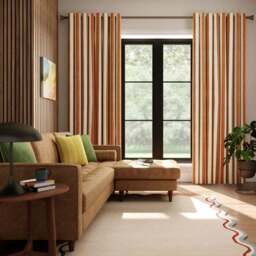 Elements Stripe Linen Look Made to Measure Curtains - thumbnail 2