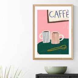 East End Prints Striped Caffe Mugs Print - thumbnail 1