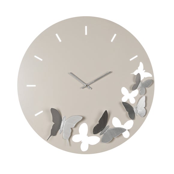 Hometime Round Butterfly Wall Clock - image 1
