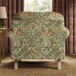Jolene William Morris Woodland Weeds Print Velvet Snuggle Chair - thumbnail 3