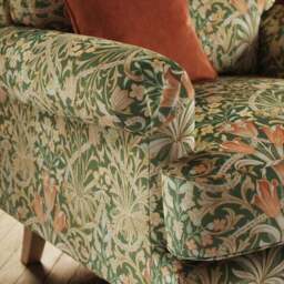 Jolene William Morris Woodland Weeds Print Velvet Snuggle Chair - thumbnail 4
